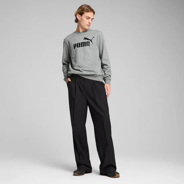 PUMA Langarmshirt »ESS NO 1 LOGO CREW FL« Langarm, reguläre Passform, Rundhalsausschnitt