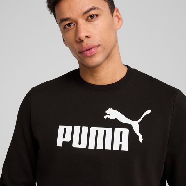 PUMA Langarmshirt »ESS NO 1 LOGO CREW FL« Langarm, reguläre Passform, Rundhalsausschnitt