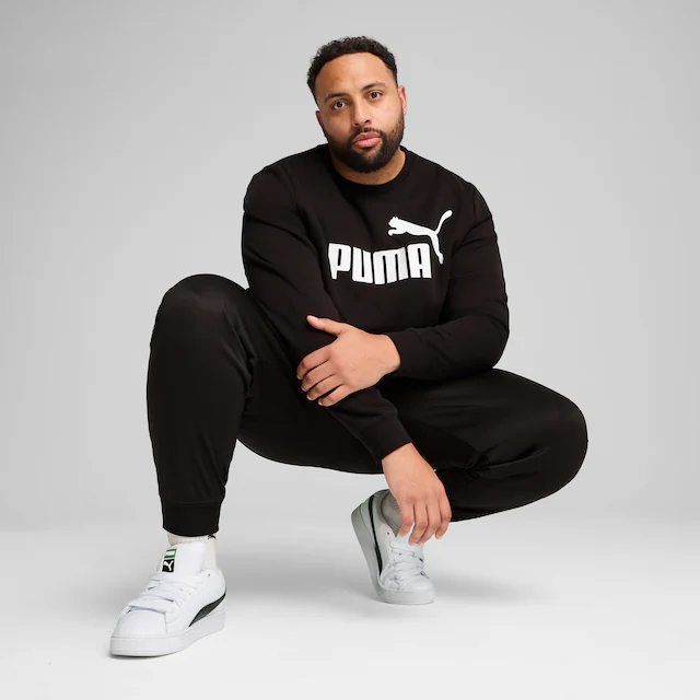 PUMA Langarmshirt »ESS NO 1 LOGO CREW FL« Langarm, reguläre Passform, Rundhalsausschnitt