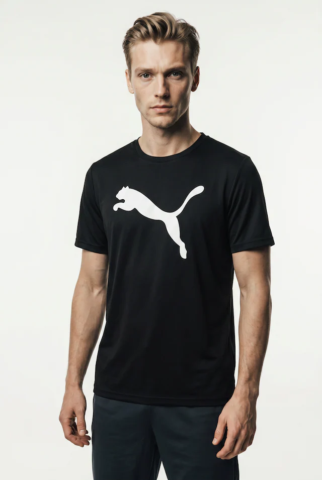 PUMA Trainingsshirt »M TAD ESSENTIALS SOLID CAT TEE (CF BIG CAT)« Kurzarm, für Sportmode, mit Rundhalsausschnitt