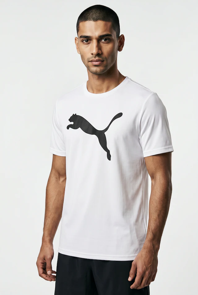 PUMA Trainingsshirt »M TAD ESSENTIALS SOLID CAT TEE (CF BIG CAT)« Kurzarm, für Sportmode, mit Rundhalsausschnitt