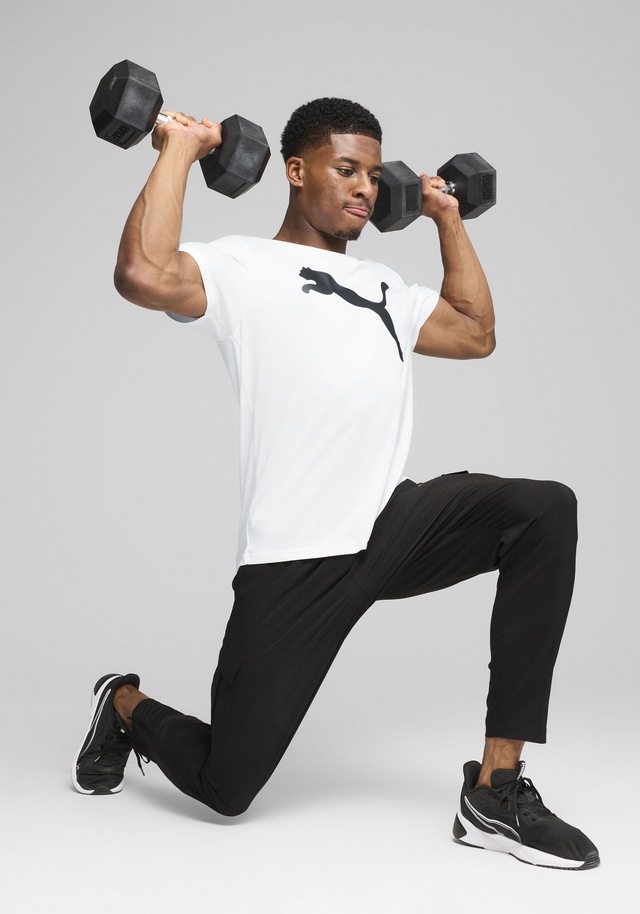 PUMA Trainingsshirt »M TAD ESSENTIALS SOLID CAT TEE (CF BIG CAT)« Kurzarm, für Sportmode, mit Rundhalsausschnitt
