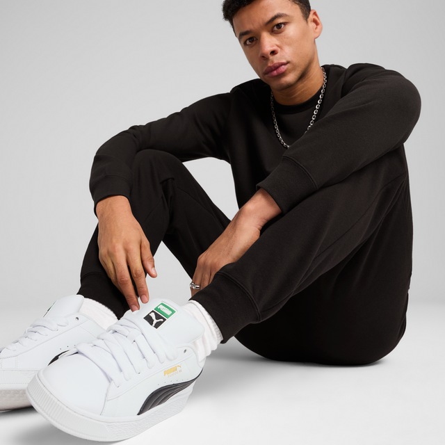 PUMA Trainingshose »ESS NO 1 LOGO SWEATPANTS FL CL« mit Eingrifftaschen, elastischer Bund mit Kordelzug