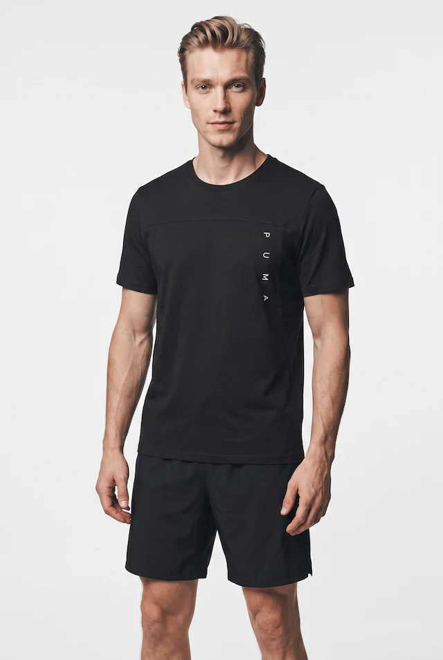 PUMA Trainingsshirt »M TAD TECH TRIBLEND TEE« normale Schnittform, Kurzarm, atmungsaktives Material, mit Stauraum