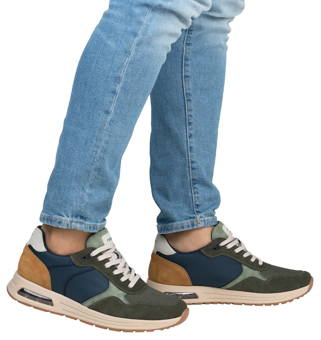 Rieker Sneaker , Schnürschuh, Halbschuh, Freizeitschuh mit gepolstertem Schaftrand