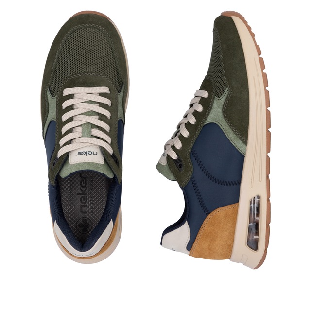 Rieker Sneaker , Schnürschuh, Halbschuh, Freizeitschuh mit gepolstertem Schaftrand