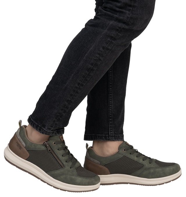 Rieker Sneaker , Halbschuh, Freizeitschuh, Schnürschuh mit seitlichem Reißverschluss