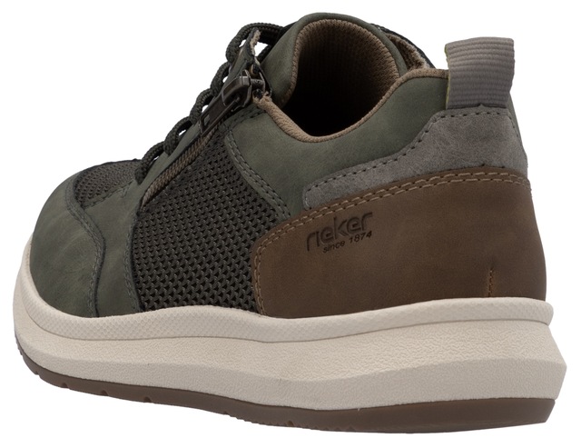 Rieker Sneaker , Halbschuh, Freizeitschuh, Schnürschuh mit seitlichem Reißverschluss