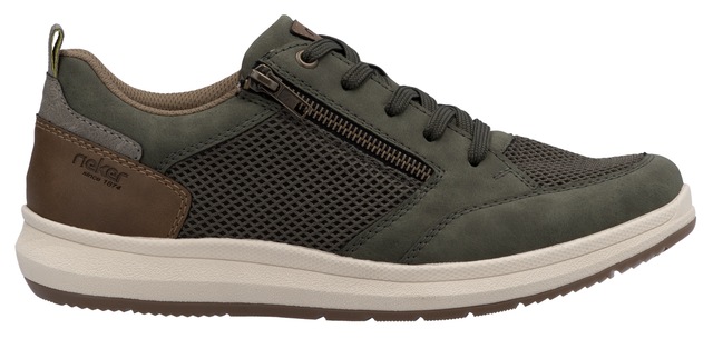 Rieker Sneaker , Halbschuh, Freizeitschuh, Schnürschuh mit seitlichem Reißverschluss