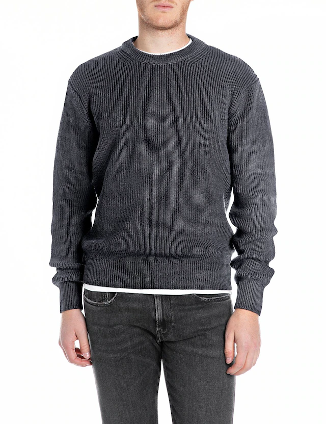 Replay Strickpullover mit Rundhals