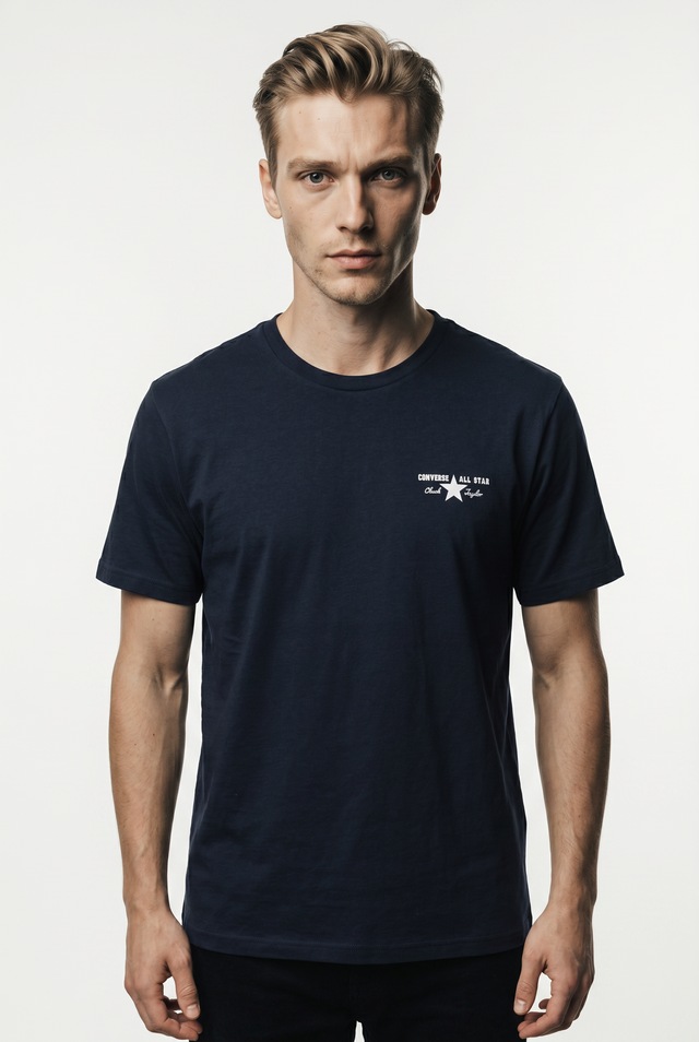 Converse T-Shirt »CONVERSE LICENSE PLATE TEE« Kurzarm-Design, mit Rundhalsausschnitt, aus Baumwolle