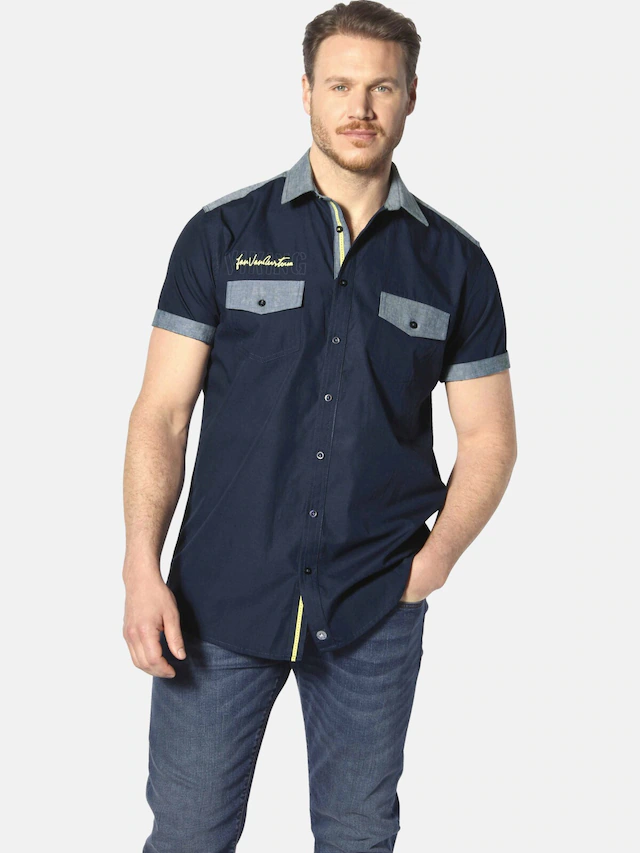 Jan Vanderstorm Kurzarmhemd »Kurzarmhemd HERKKO« 1 Stk.
