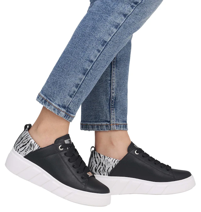 RIEKER Sport Plateausneaker , Schnürschuh, Halbschuh, Freizeitsneaker mit Soft-Einlage