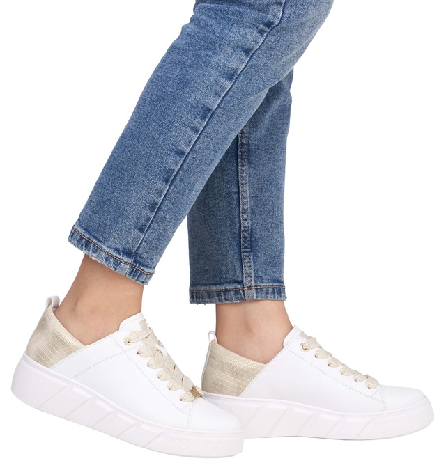 RIEKER Sport Plateausneaker , Schnürschuh, Halbschuh, Freizeitsneaker mit Soft-Einlage
