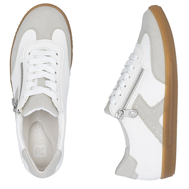 Rieker Sneaker Halbschuh, Freizeitschuh, Schnürschuh mit Reißverschluss