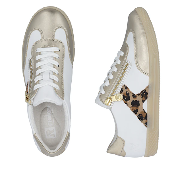 Rieker Sneaker Halbschuh, Freizeitschuh, Schnürschuh mit Reißverschluss