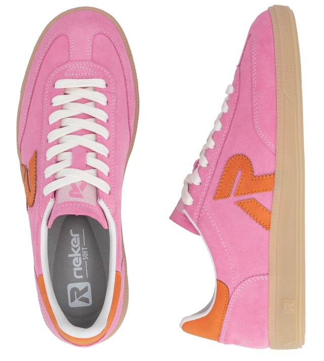 RIEKER Sport Sneaker »San Diego Swing2GO« Retro-Sneaker, Freizeitschuh, Halbschuh mit herausnehmbarem Fußbett