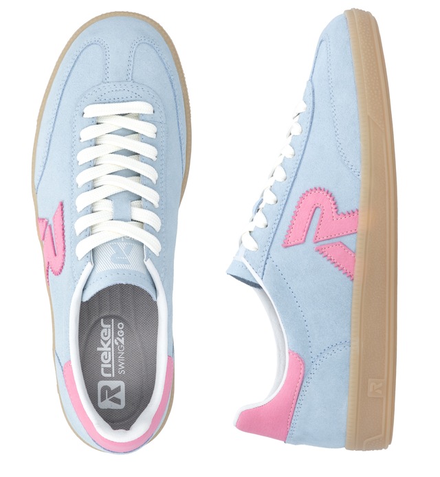 RIEKER Sport Sneaker »San Diego Swing2GO« Retro-Sneaker, Freizeitschuh, Halbschuh mit herausnehmbarem Fußbett