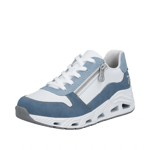 RIEKER Sport Keilsneaker Schnürschuh, Halbschuh, Freizeitsneaker mit Reißverschluss