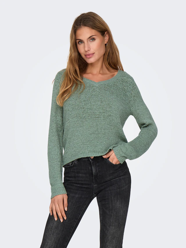 ONLY V-Ausschnitt-Pullover »ONLGEENA L/S V-NECK KNT NOOS«