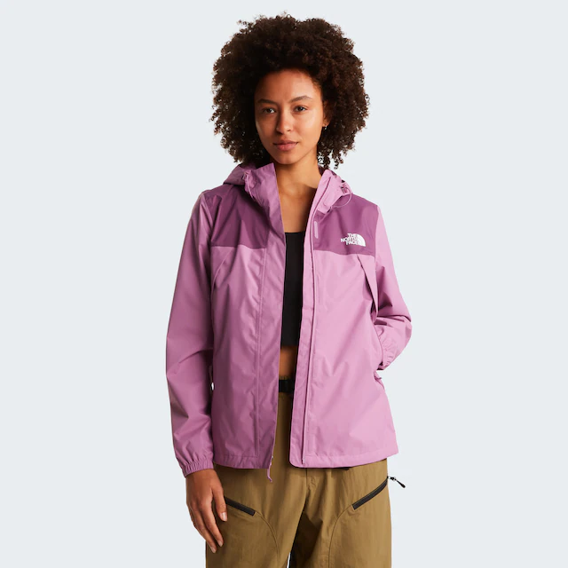 The North Face Regenjacke »W ANTORA RAIN JACKET« sportlich, aus Polyester, wasserdicht, winddicht, atmungsaktiv