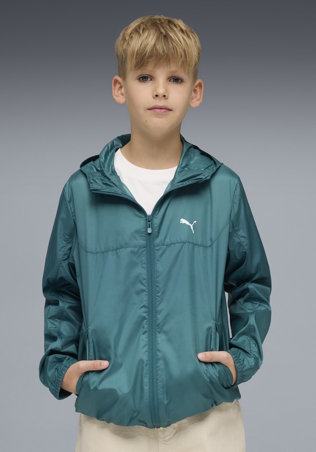 PUMA Windbreaker »ESS UV WINDBREAKER« mit Kapuze für Jugendliche, mit Kapuze, mit Eingrifftasche