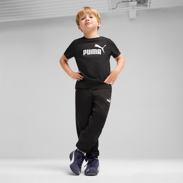PUMA Trainingshose »ESS SMALL NO1 LOGO SWEATPANTS FL PS« mit Eingrifftaschen, elastischer Bund, Regular Fit, für Kinder