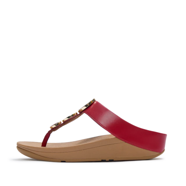 Fitflop Dianette »HALO BEAD-CIRCLE METALLIC TOE-POST SANDALS« Pool Slides, Pantolette mit dämpfender Zwischensohlentechnologie