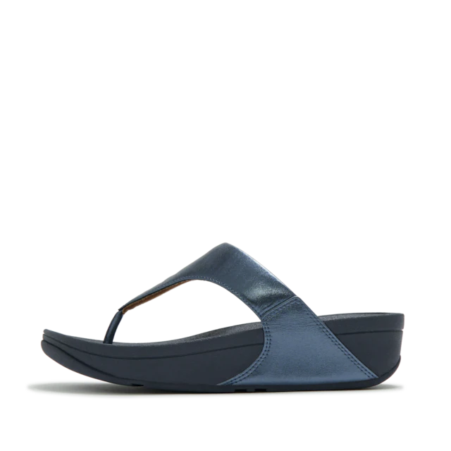 Fitflop Dianette »LULU LEATHER TOEPOST« Zehentrenner, Pool Slides, Pantolette, Badeschuh mit Keilabsatz