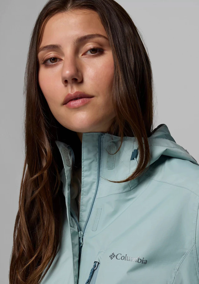 Columbia Regenjacke »Pouring Adventure III Jacket« mit Kapuze mit per Gummizug verstellbarer Kapuze, wasserdicht, winddicht