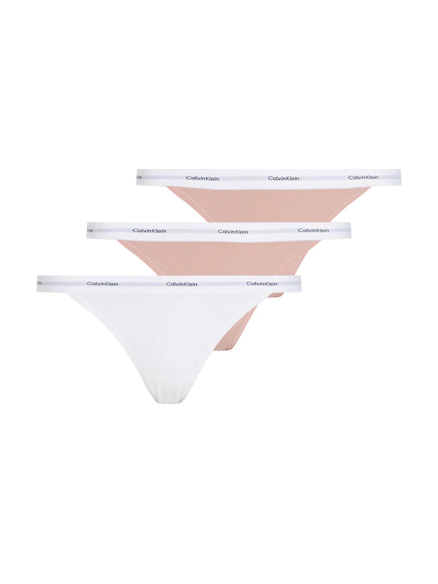 Calvin Klein Underwear Slip »STRING BIKINI 3PK« Packung, 3er-Pack, 3 Stk. mit Rippenstruktur