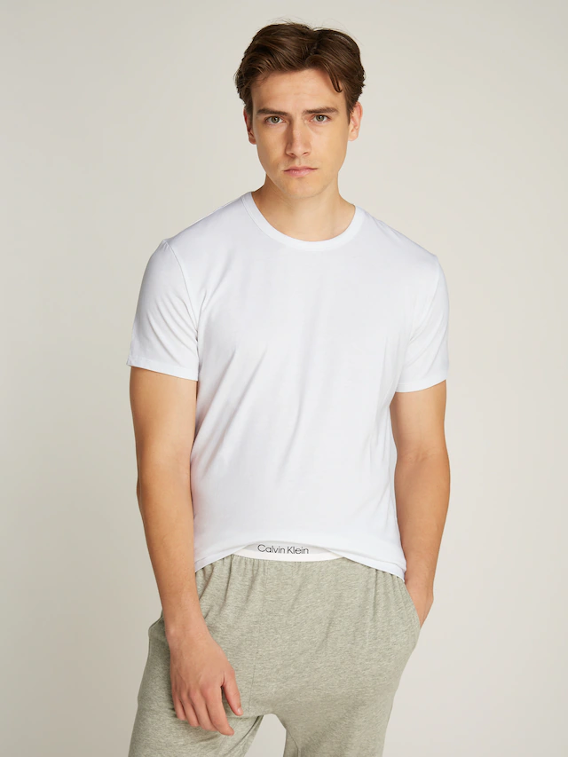 Calvin Klein Underwear T-Shirt »SHORT SLEEVE CREW NECK 3PK« Packung, 3er-Pack, 3 mit Logo am Saum