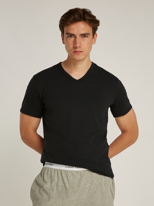 Calvin Klein Underwear T-Shirt »S/S V NECK 3PK« Packung, 3er-Pack, 3 mit Logo am Saum