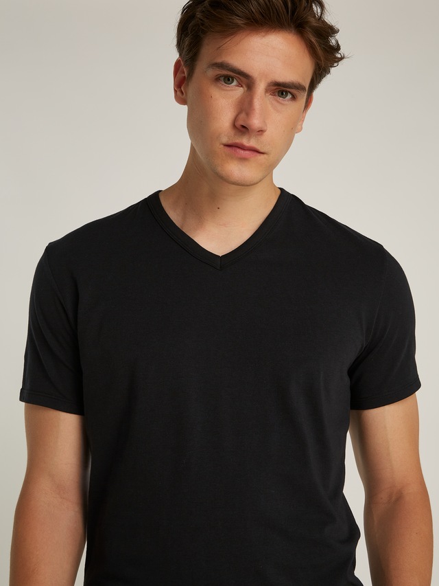 Calvin Klein Underwear T-Shirt »S/S V NECK 3PK« Packung, 3er-Pack, 3 mit Logo am Saum
