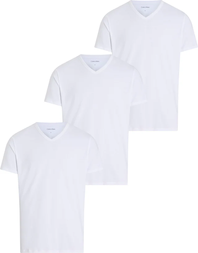 Calvin Klein Underwear T-Shirt »S/S V NECK 3PK« Packung, 3er-Pack, 3 mit Logo am Saum