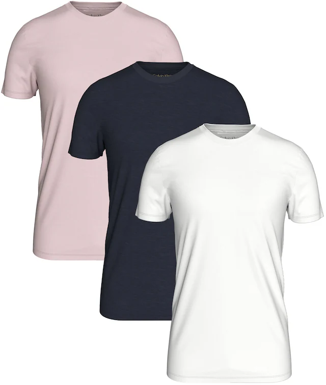 Calvin Klein Underwear T-Shirt »S/S CREW NECK 3PK« Packung, 3er-Pack, 3 Stk. mit Logostickerei