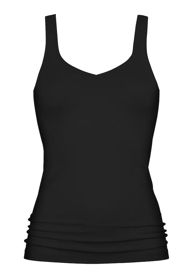 Mey Tanktop »Noblesse« schmale Passform, breite Träger, tiefer V-Ausschnitt