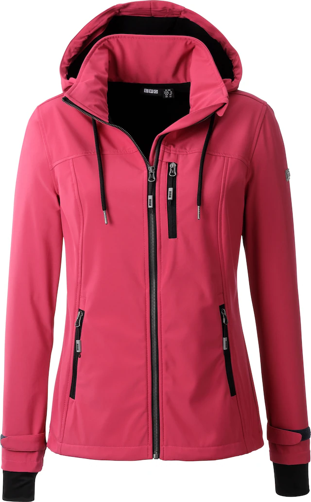 DEPROC Active Softshelljacke »DECORAH PEAK V WOMEN« mit Kapuze mit abnehmbarer Kapuze