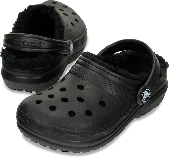 Crocs Clog »Kids Classic Lined Clog« Hausschuh, Pantoffel, Schlappen mit Warmfutter