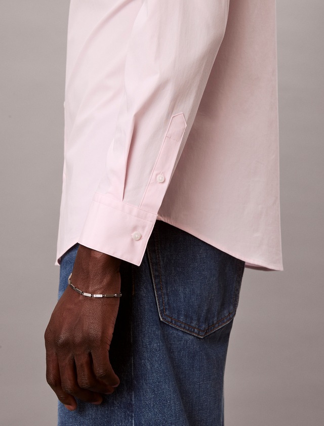 Calvin Klein Langarmhemd »LONG SLEEVE SOLID STRETCH SLIM SHIRT« slim fit, in Unifarbe