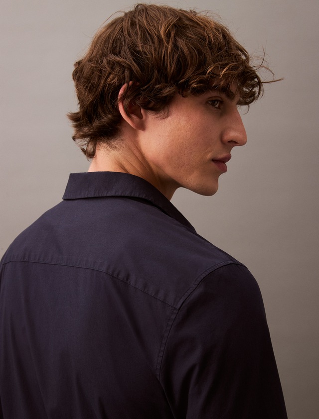 Calvin Klein Langarmhemd »LONG SLEEVE SOLID STRETCH SLIM SHIRT« slim fit, in Unifarbe