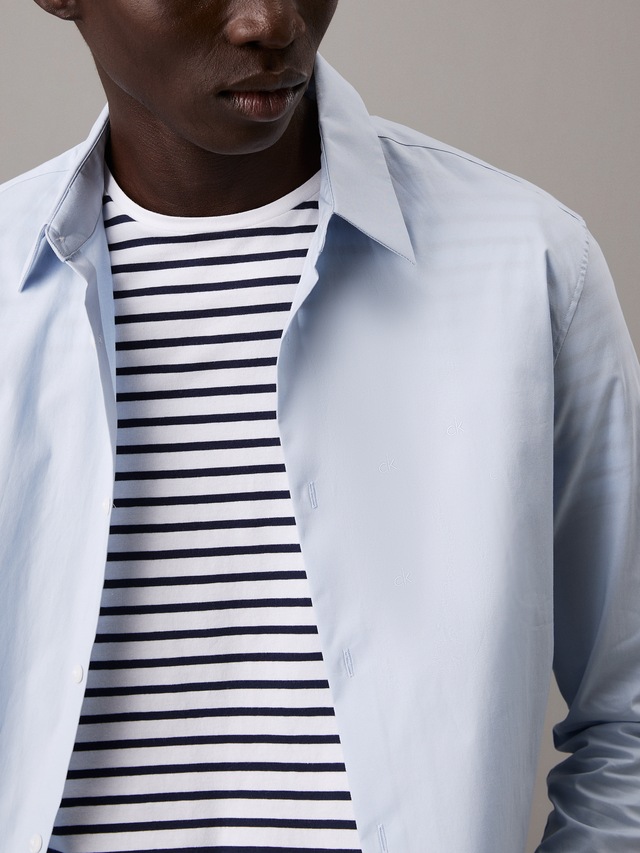 Calvin Klein Langarmhemd »LONG SLEEVE SOLID STRETCH SLIM SHIRT« slim fit, in Unifarbe