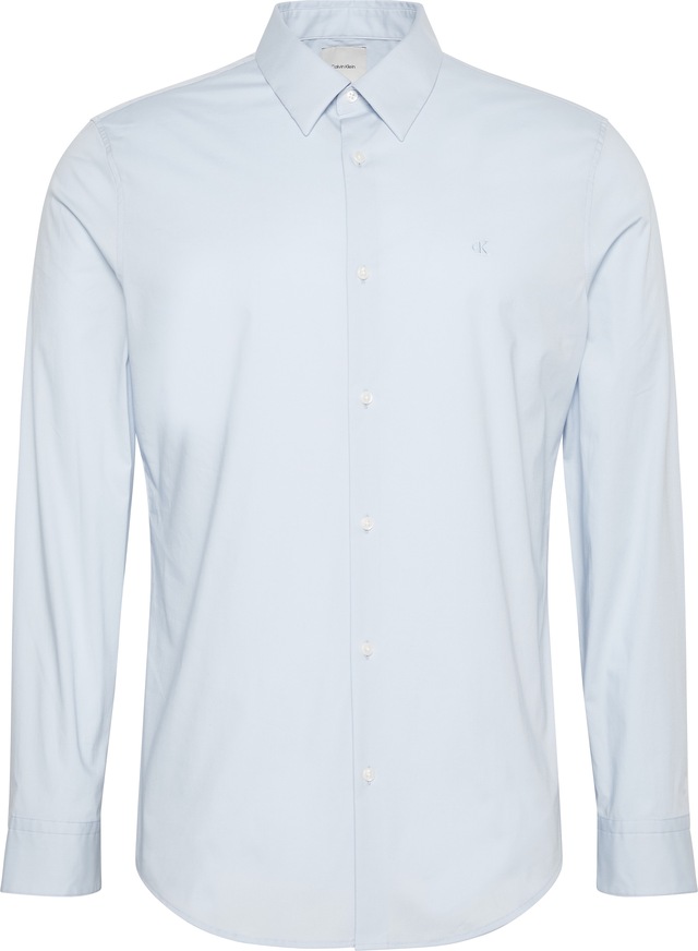 Calvin Klein Langarmhemd »LONG SLEEVE SOLID STRETCH SLIM SHIRT« slim fit, in Unifarbe