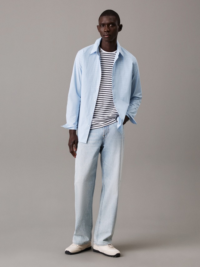 Calvin Klein Langarmhemd »LONG SLEEVE SOLID STRETCH SLIM SHIRT« slim fit, in Unifarbe