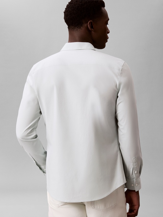 Calvin Klein Langarmhemd »LONG SLEEVE SOLID STRETCH SLIM SHIRT« slim fit, in Unifarbe