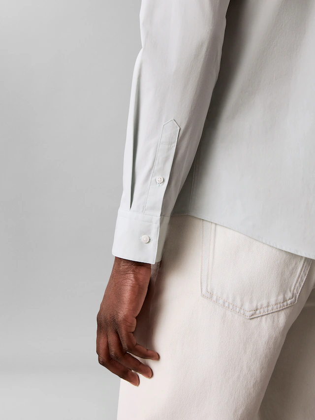 Calvin Klein Langarmhemd »LONG SLEEVE SOLID STRETCH SLIM SHIRT« slim fit, in Unifarbe