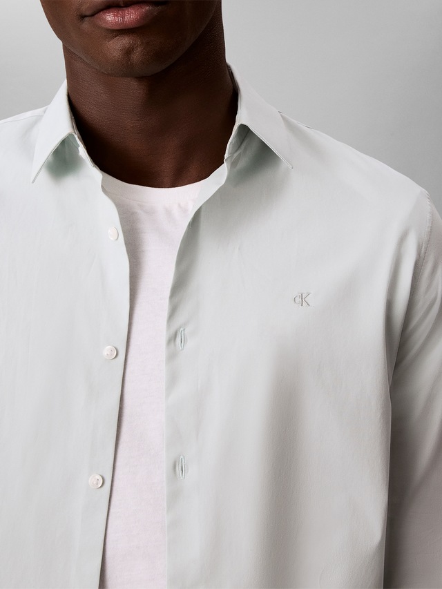 Calvin Klein Langarmhemd »LONG SLEEVE SOLID STRETCH SLIM SHIRT« slim fit, in Unifarbe