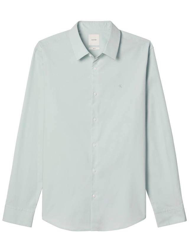 Calvin Klein Langarmhemd »LONG SLEEVE SOLID STRETCH SLIM SHIRT« slim fit, in Unifarbe