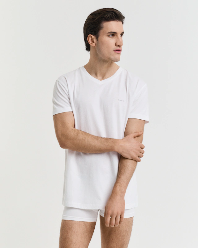 Gant Kurzarmshirt »V-NECK T-SHIRT 2-PACK« Mit V-Ausschnitt