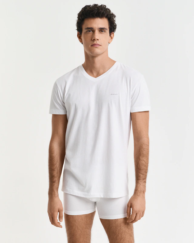 Gant Kurzarmshirt »V-NECK T-SHIRT 2-PACK« Mit V-Ausschnitt